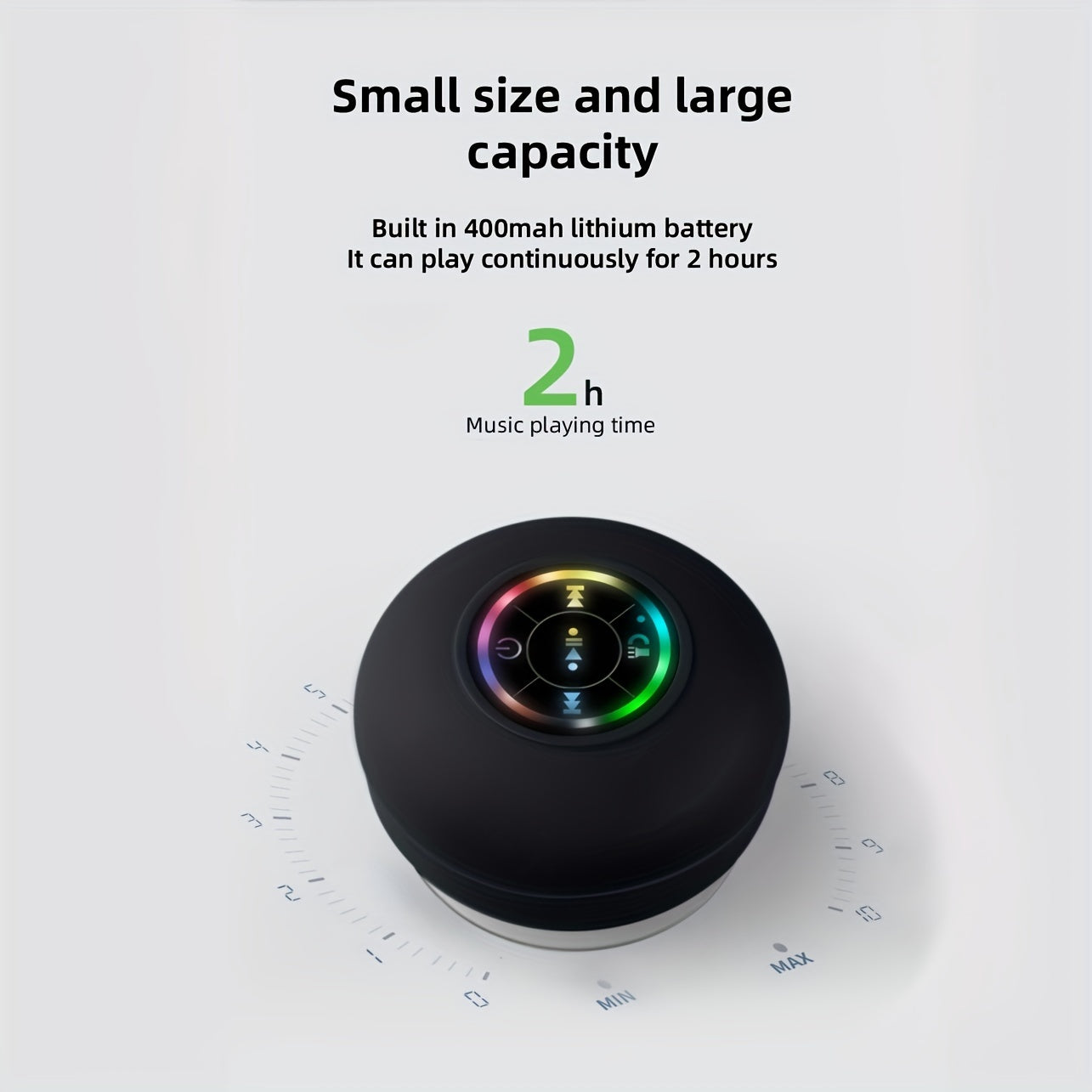 Portable Waterproof Wireless Speaker with Suction Cup